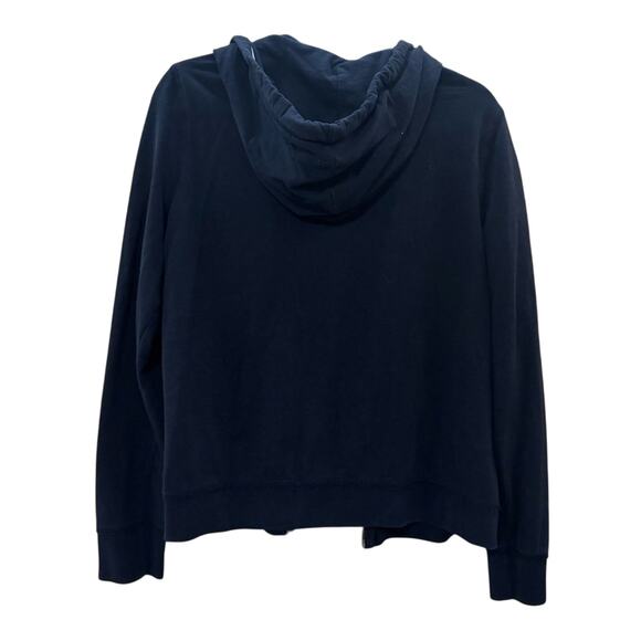 Y2K Aeropostale Full Zip Black White Sequin Hooded Jacket New York Women's Large - Picture 8 of 8